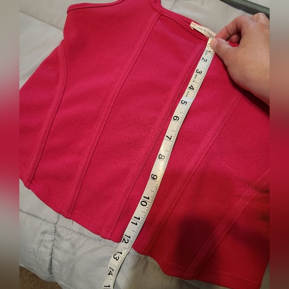 NWT Hot Pink Faux Corset Tank Top - Picture 8 of 11